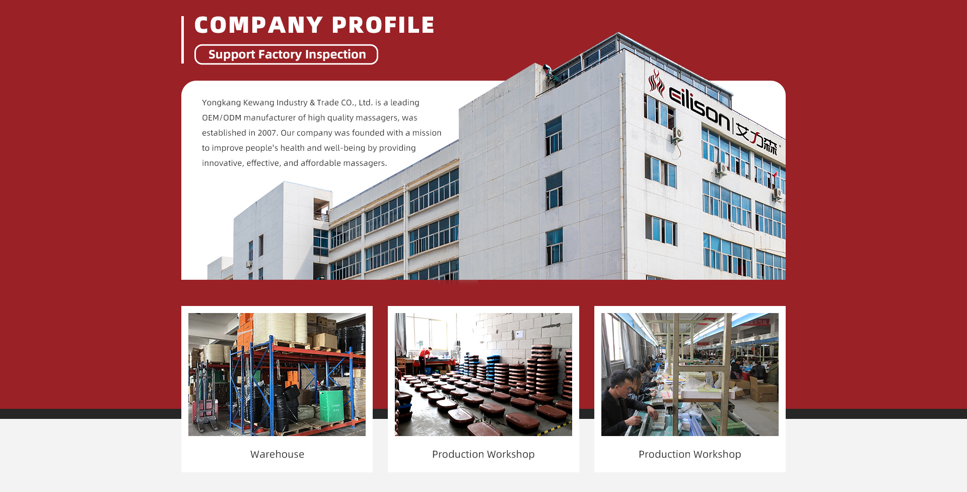 %Massager Manufacturer %